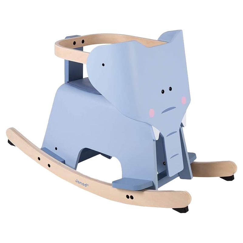 Janod - Wooden Rocking Elephant - Blue