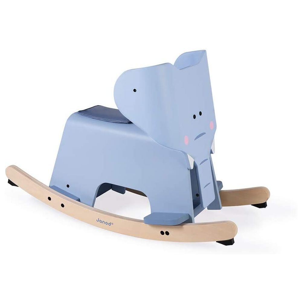 Janod - Wooden Rocking Elephant - Blue