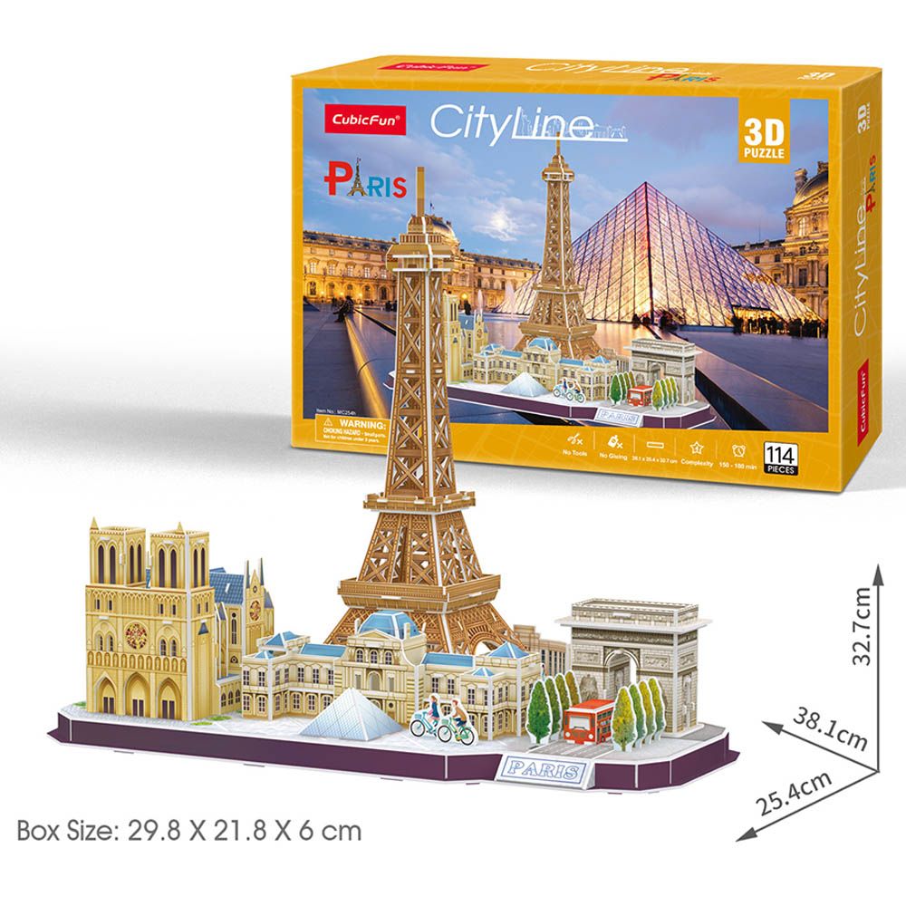 Cubicfun - City Line Paris 3D Puzzle 114pcs