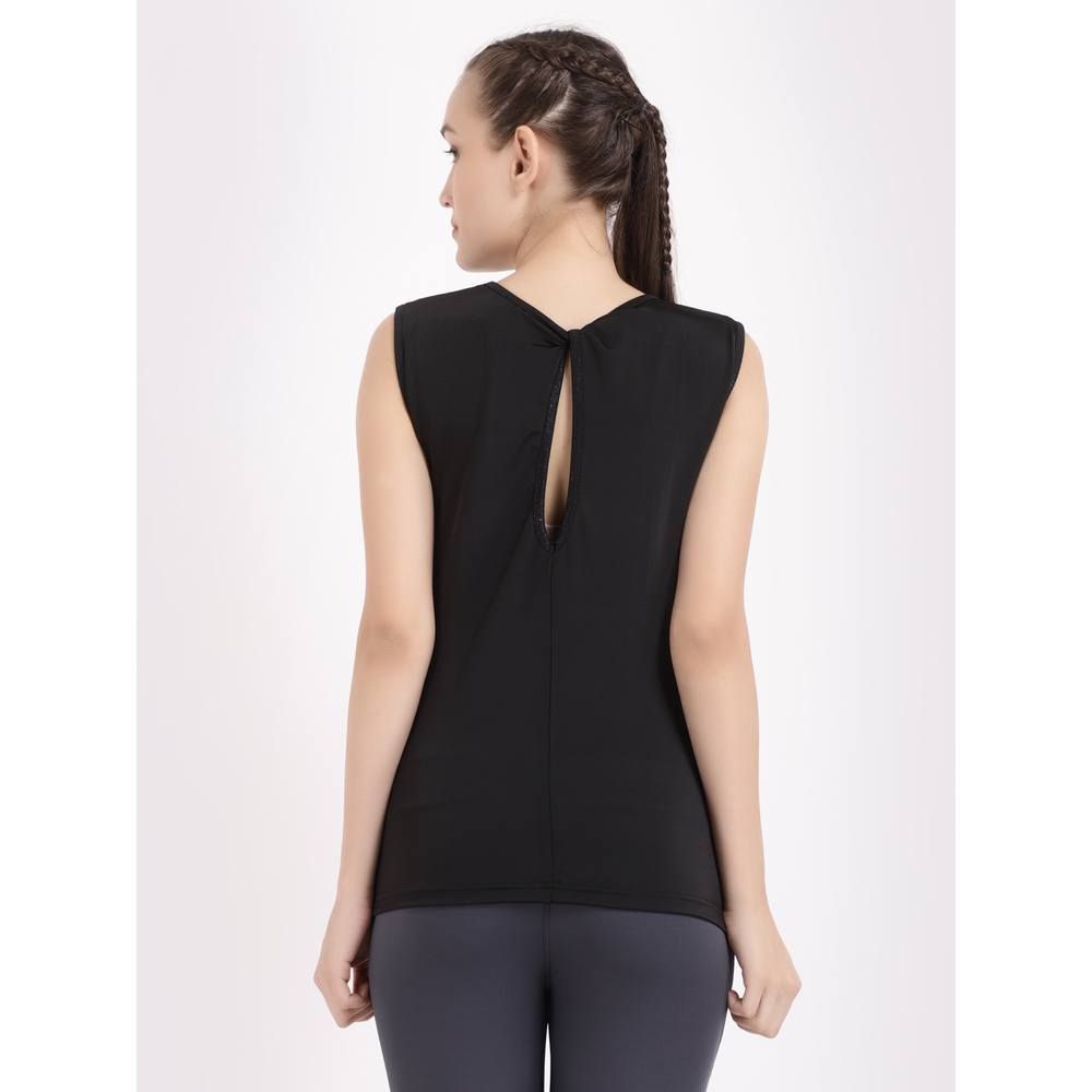 Studioactiv - Shimmer Twisty Back Tee - Black