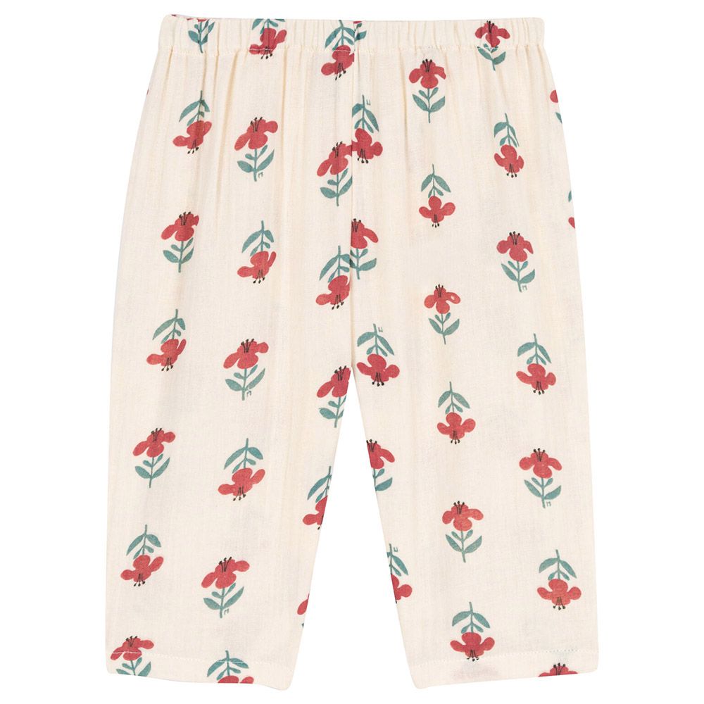 Petit Bateau - Baby's Patterned Cotton Gauze Trousers