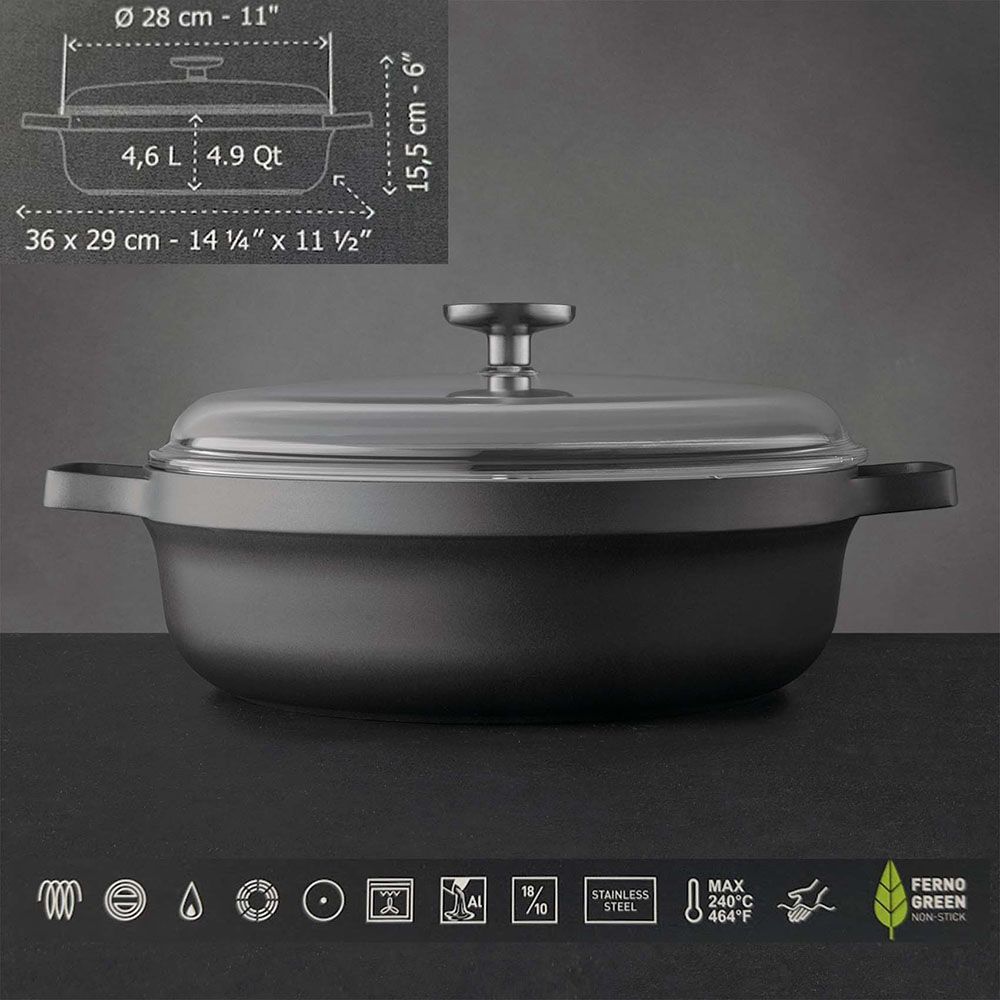 Berghoff - Gem Aluminium Sautepan w/ Lid - 4.6L