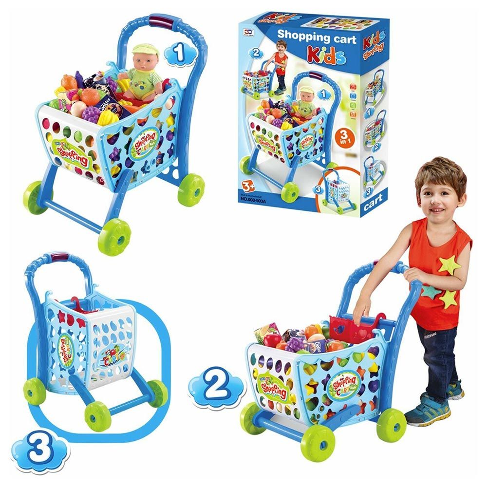 Xiong Cheng - 3-In-1 Kids Shopping Cart - Blue