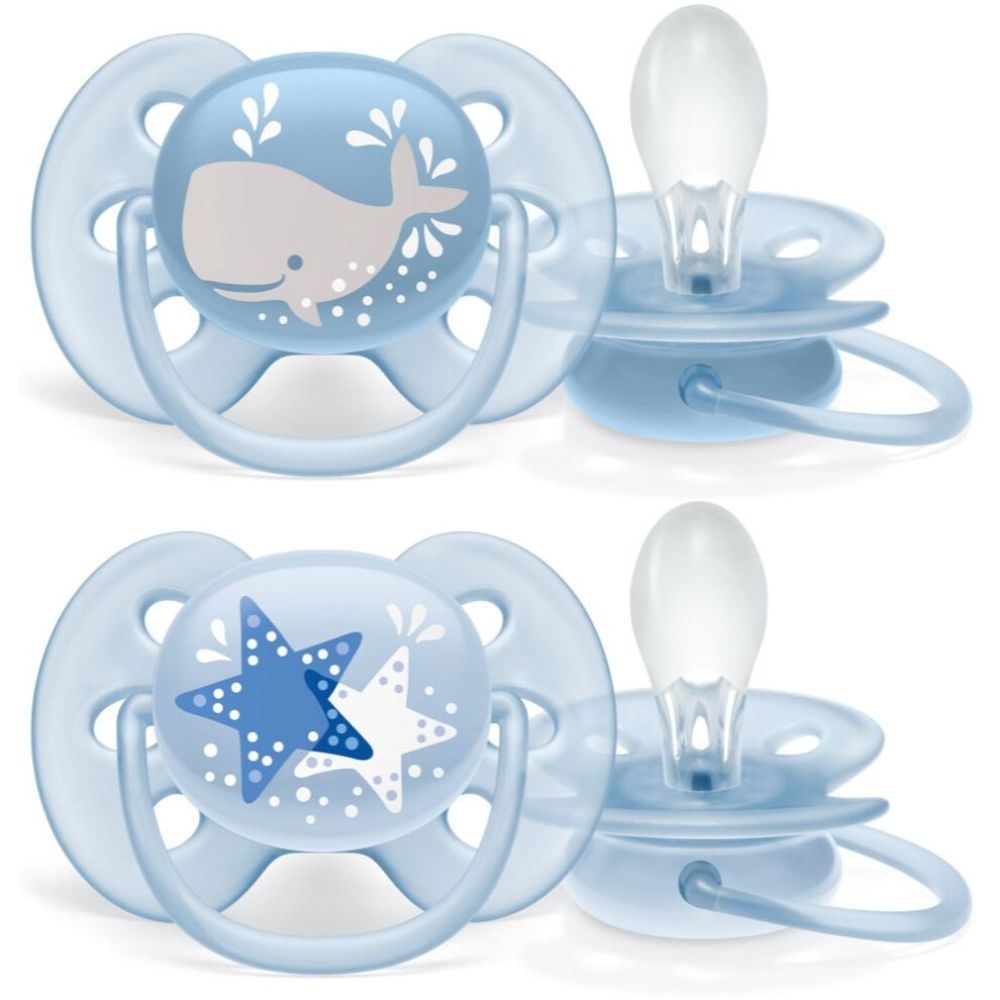 Philips Avent - Ultra Soft Soother 6-18M - Pack of 2 - Blue