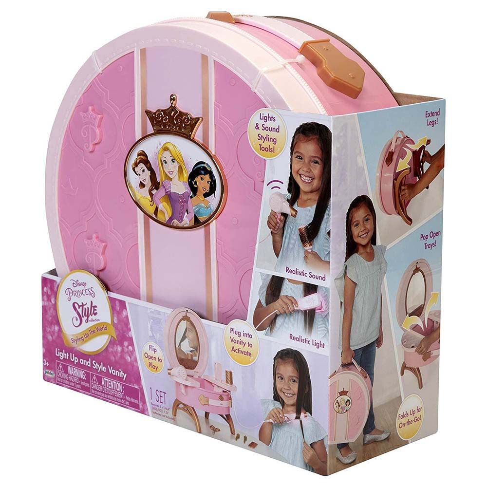 Jakks Pacific - Disney Princess Style Travel Vanity - Pink