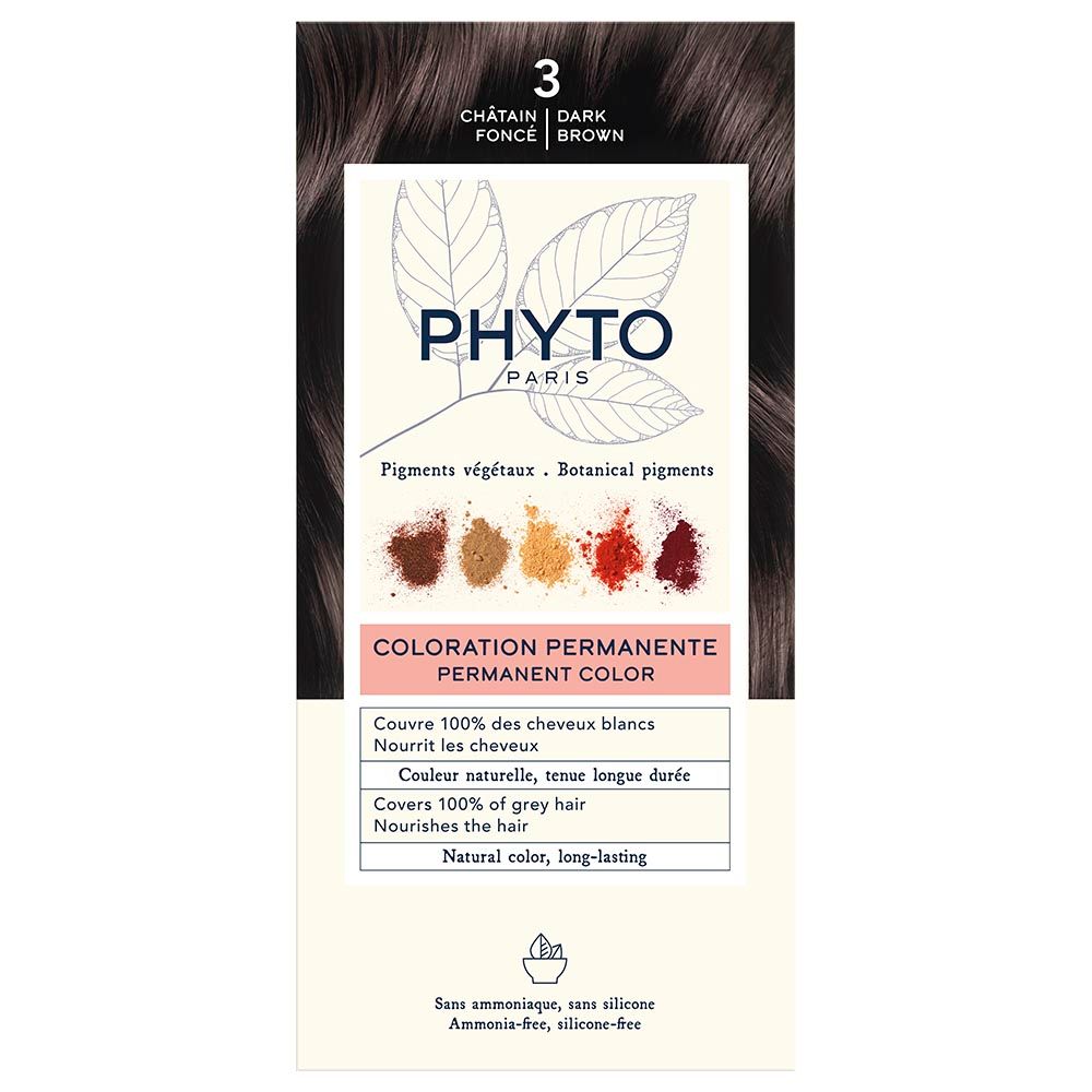 Phyto - Hair Colour 3 Dark Brown Pack Of 2