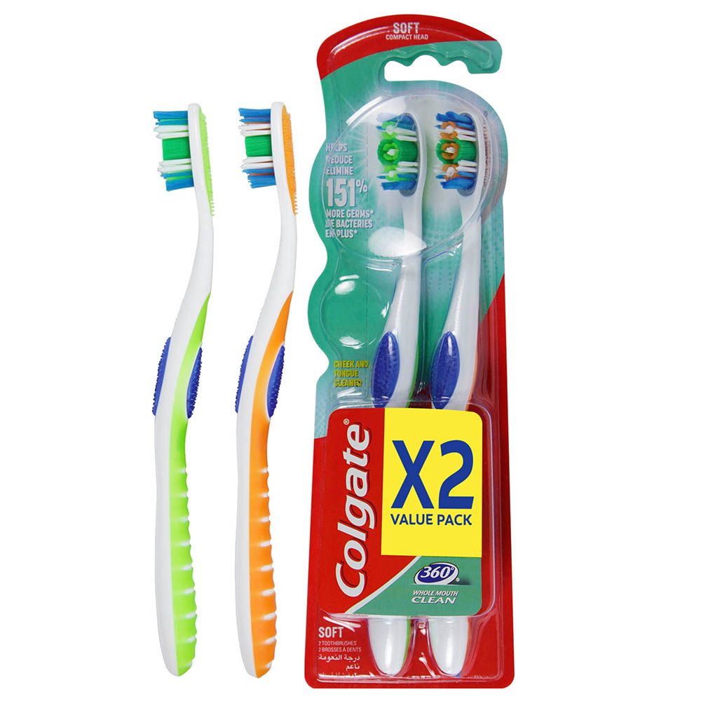 Colgate - 360 Soft Multipack Toothbrush Pack of 2