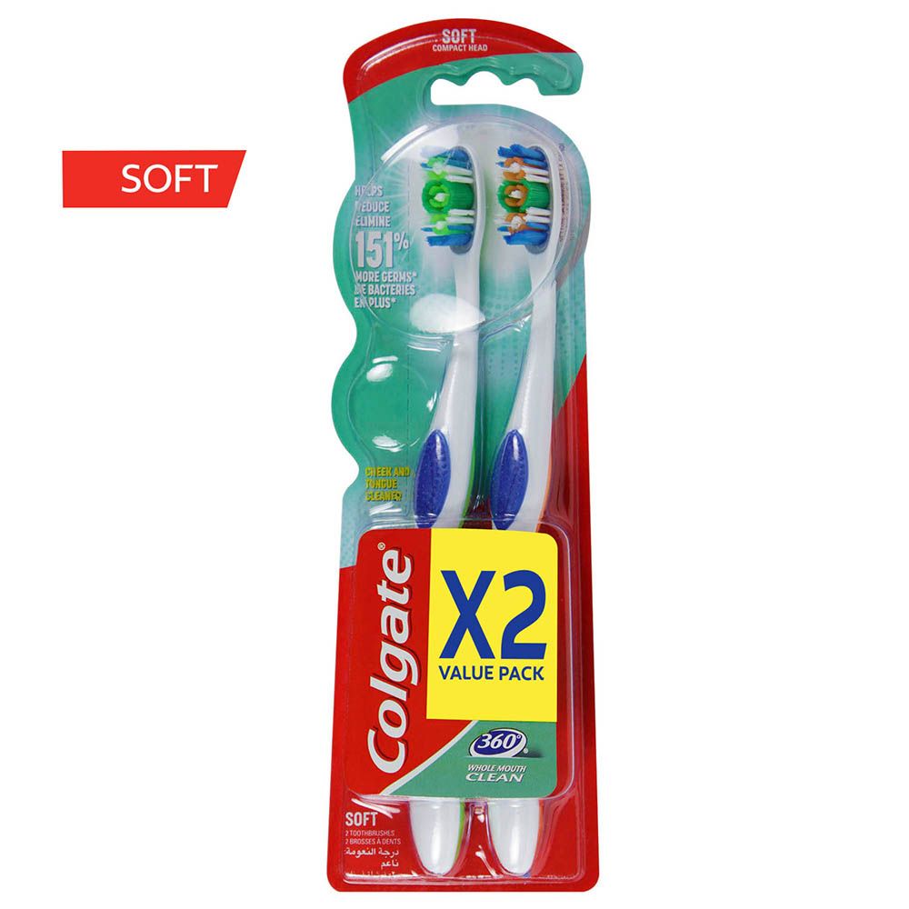 Colgate - 360 Soft Multipack Toothbrush Pack of 2