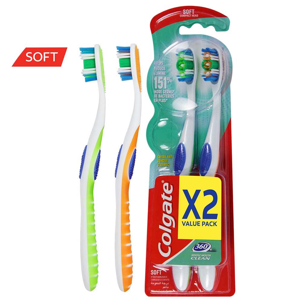 Colgate - 360 Soft Multipack Toothbrush Pack of 2