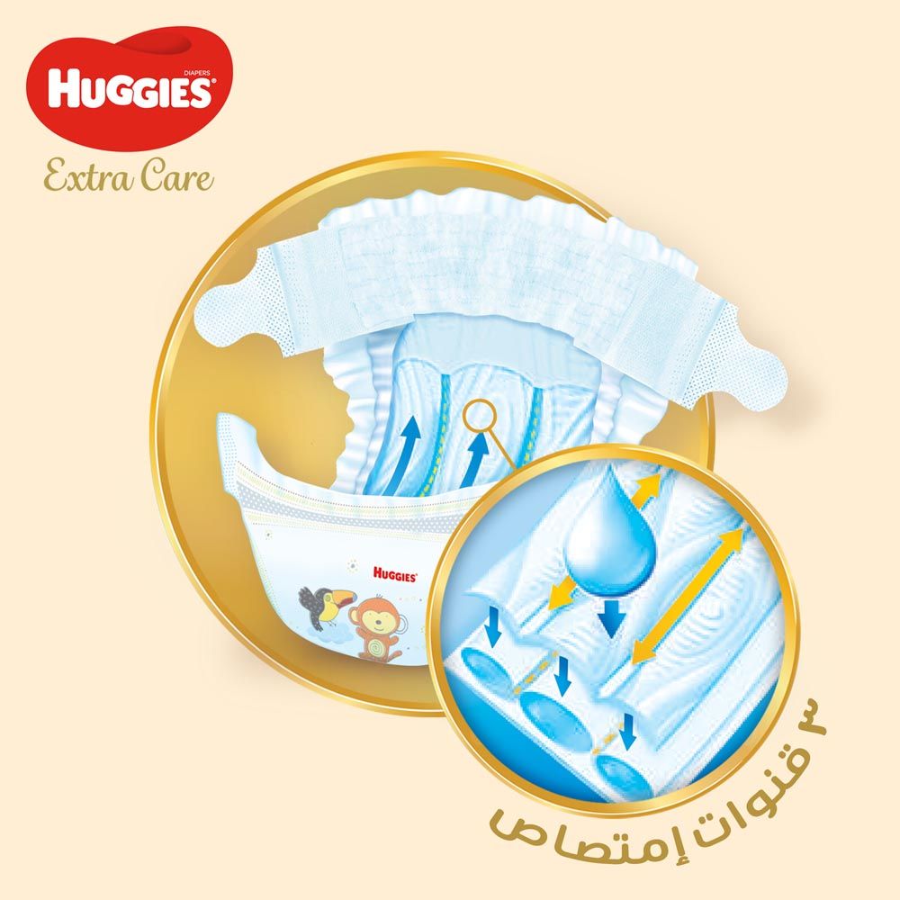 Huggies - Extra Care, Size 3, 4 - 9 kg, Jumbo Pack, 76 Diapers