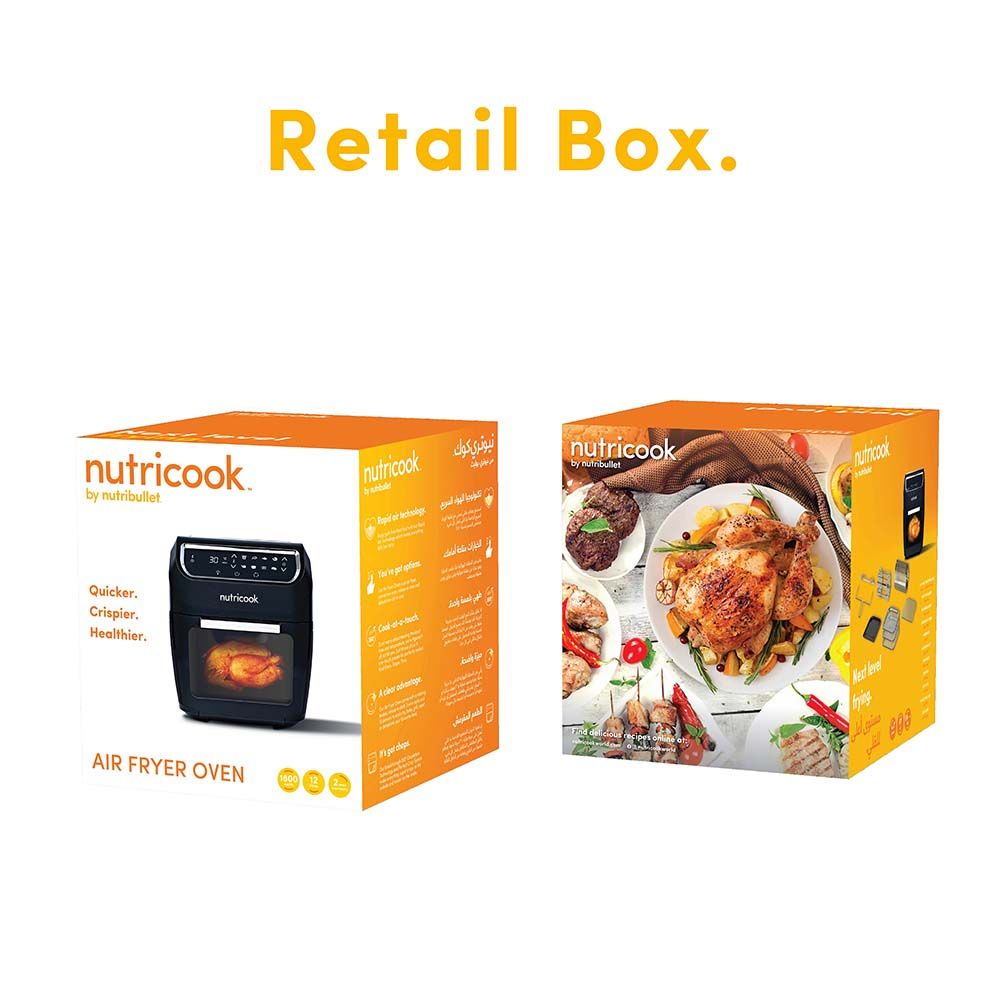 Nutricook - Air Fryer Oven 12.0L 1800W Black