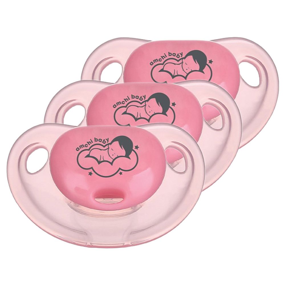 Amchi Baby - Baby Pacifier S - Pack Of 3 - Pink