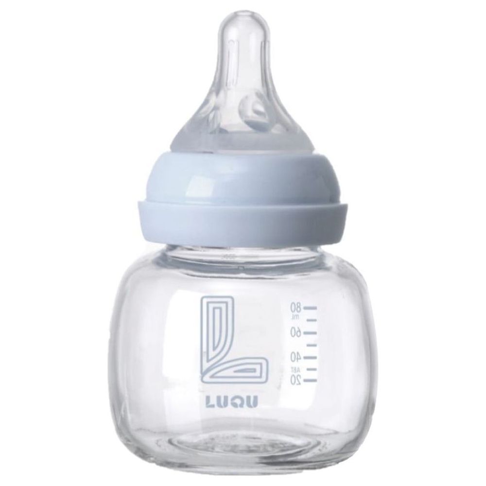 Luqu - Feeding Bottle & Brush Set - Blue