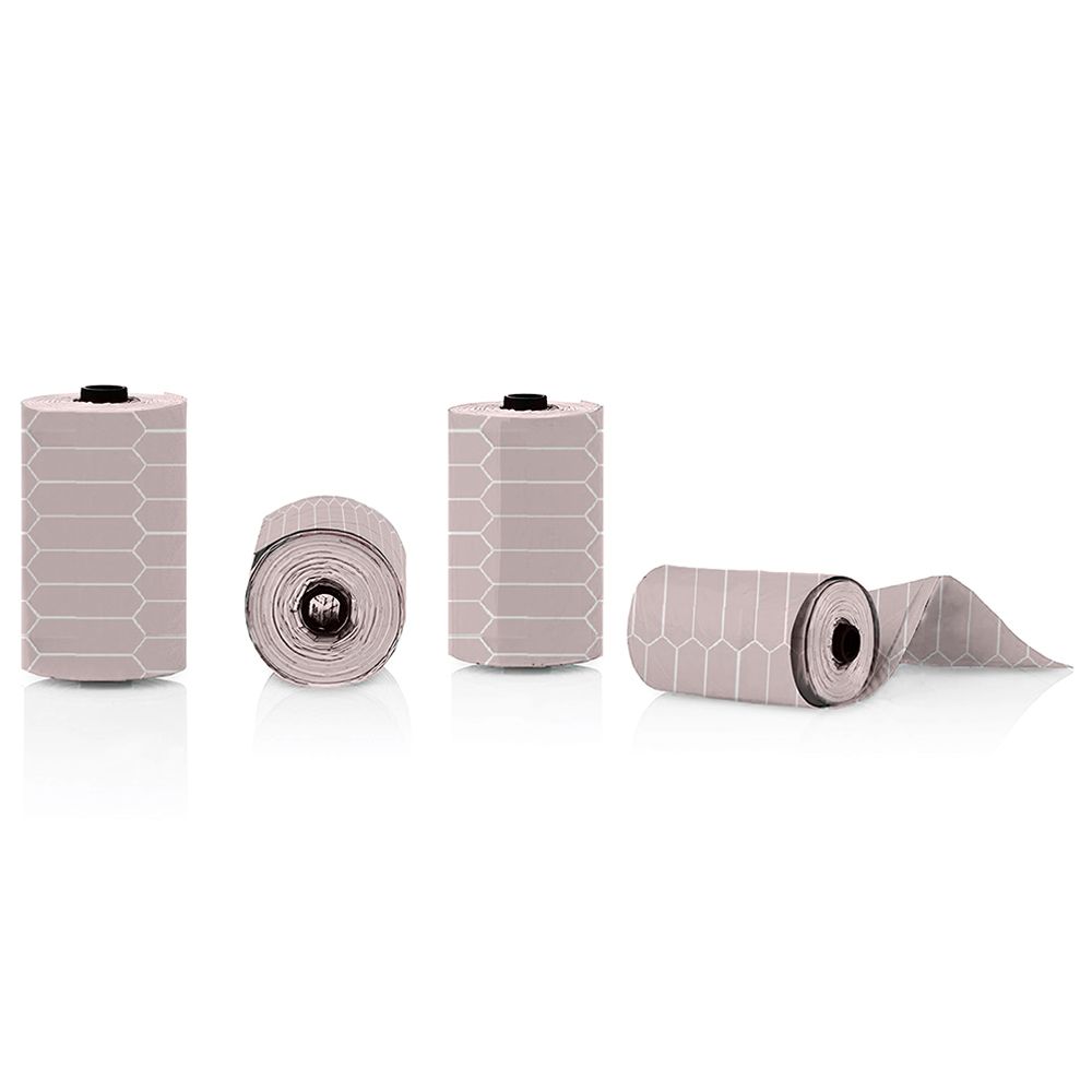 Luqu - Nappy Disposable Bag Refill Rolls - Pack of 4 - Pink