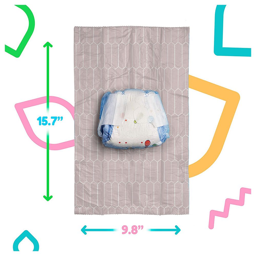 Luqu - Nappy Disposable Bag Refill Rolls - Pack of 4 - Pink