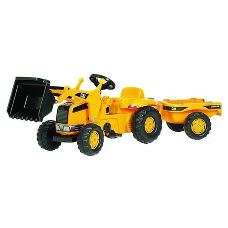 Rolly Toys - Cat Front Loader Tractor With Trailer Ride-On