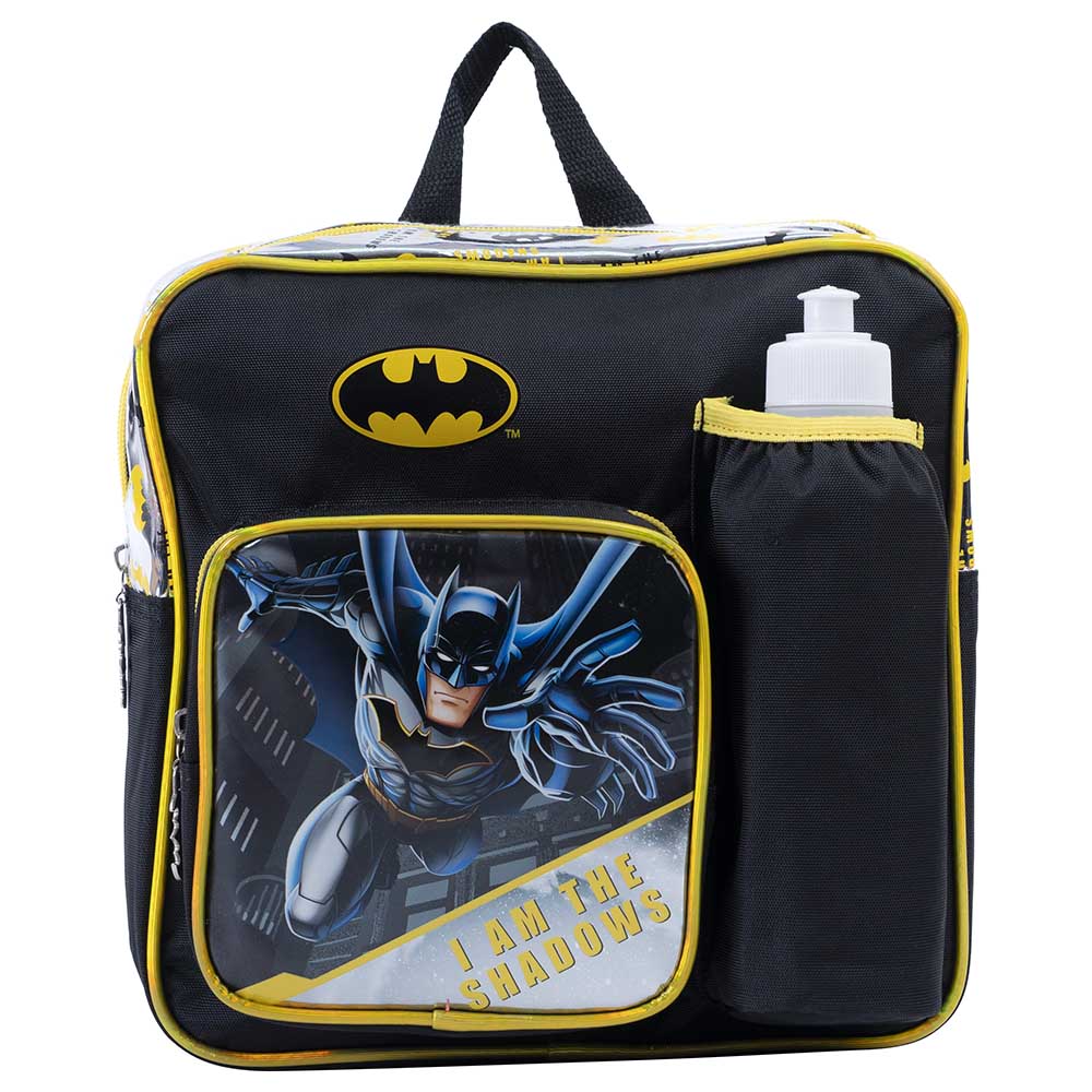 Batman Insulated Kinder Backpack w Water Bottle Lunch Box Fork Spoon 11 Inch Buy at Best Price from Mumzworld United Arab Emirates