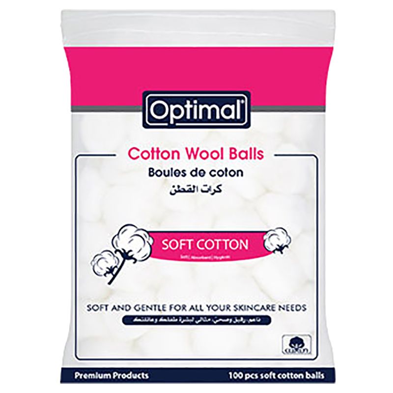 Optimal - Cotton Wool Balls - 100pcs - White