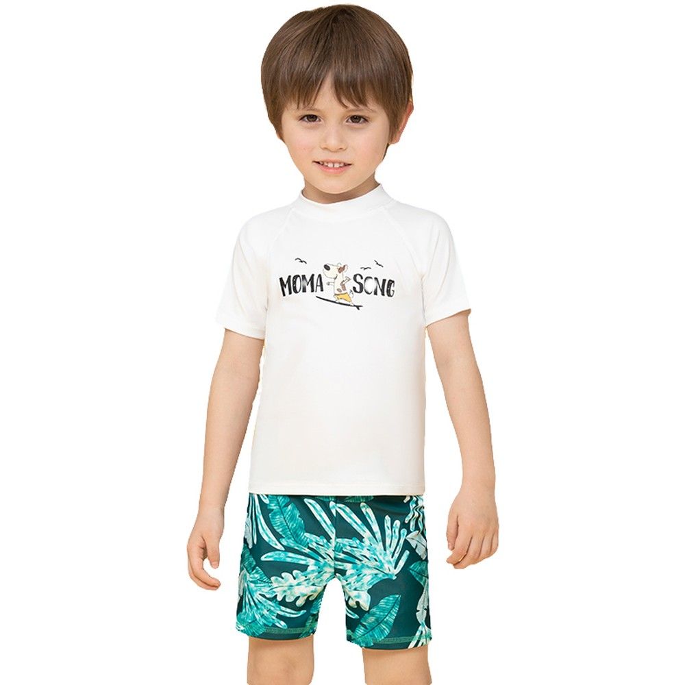 Sugar Rush - 2pc-Set - T-Shirt & Shorts Swimwear - White