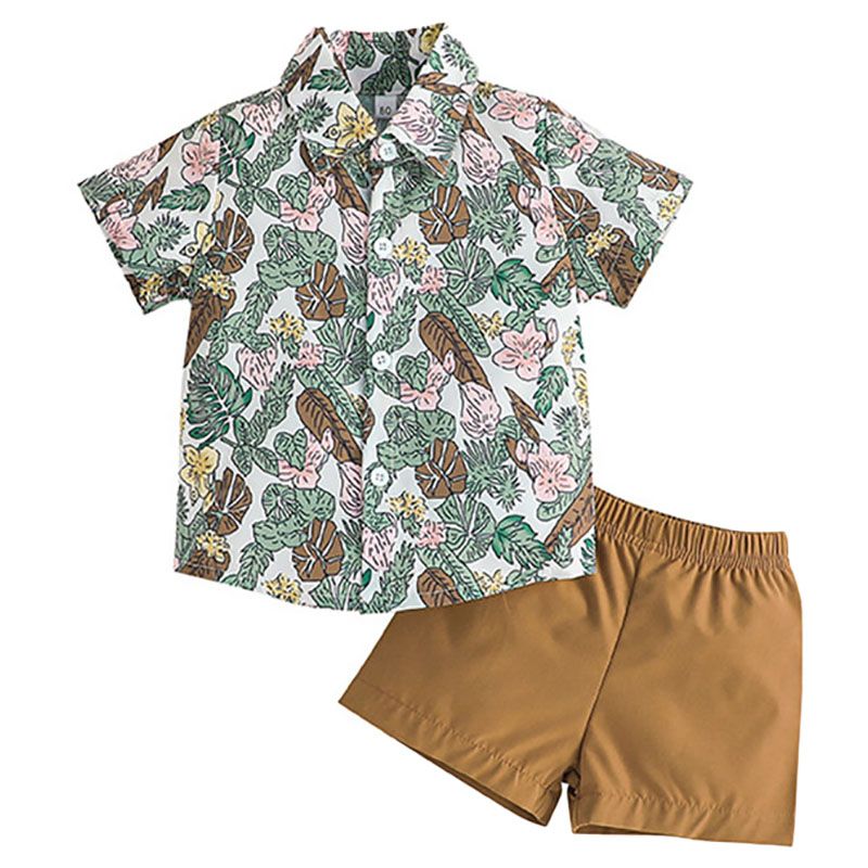 Sugar Rush - 2pc-Set - Printed Classic Shirt & Shorts