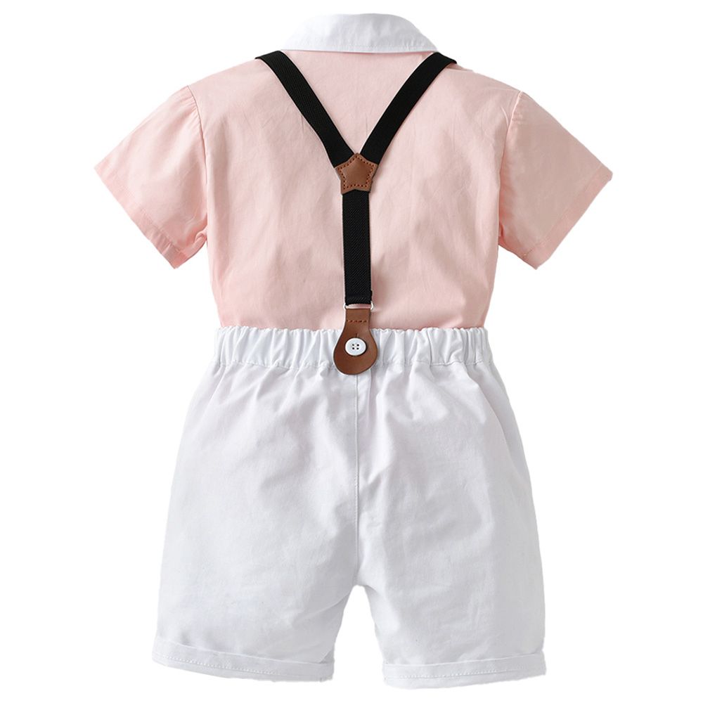 Sugar Rush - 2pc-Set - Solid Classic Shirt & Shorts - Pink