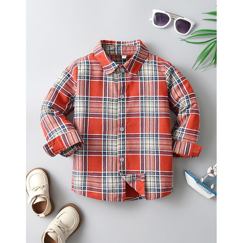 Sugar Rush - 2pc-Set - Checks Short Sleeves Shirt & Pants - Red