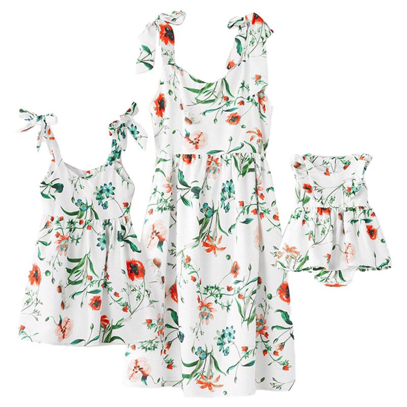 Sugar Rush - Kids - Floral Squared Neck 1pc - White