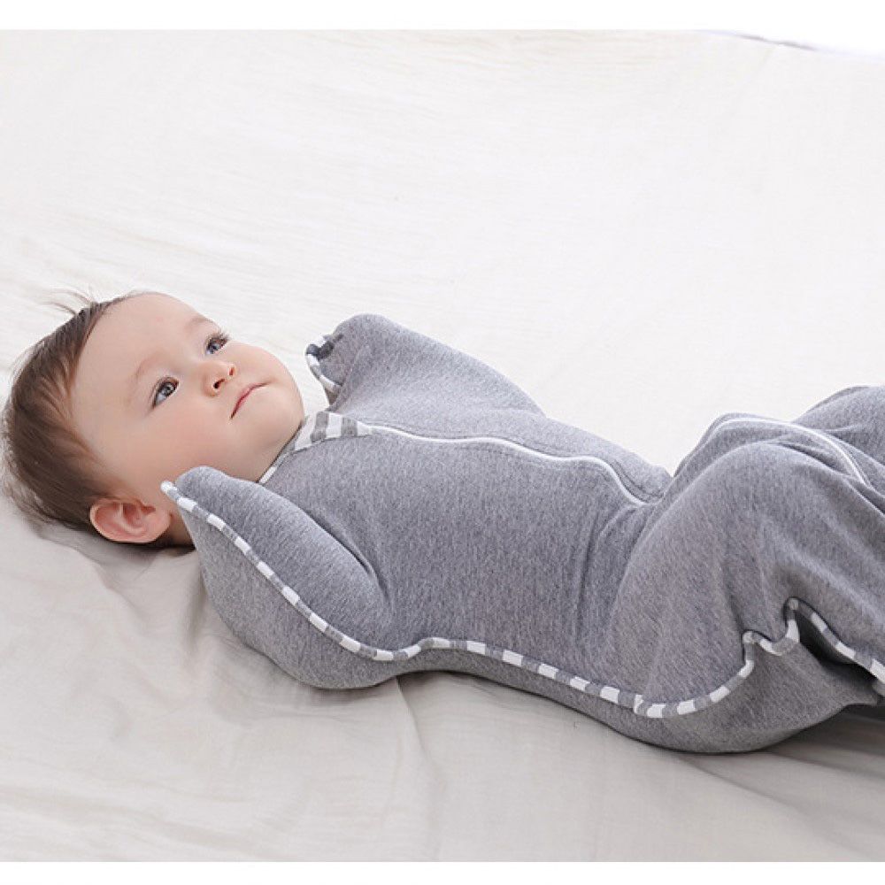 Tiny Toes - Baby Boys Solid Swaddle - Grey (Exclusive)