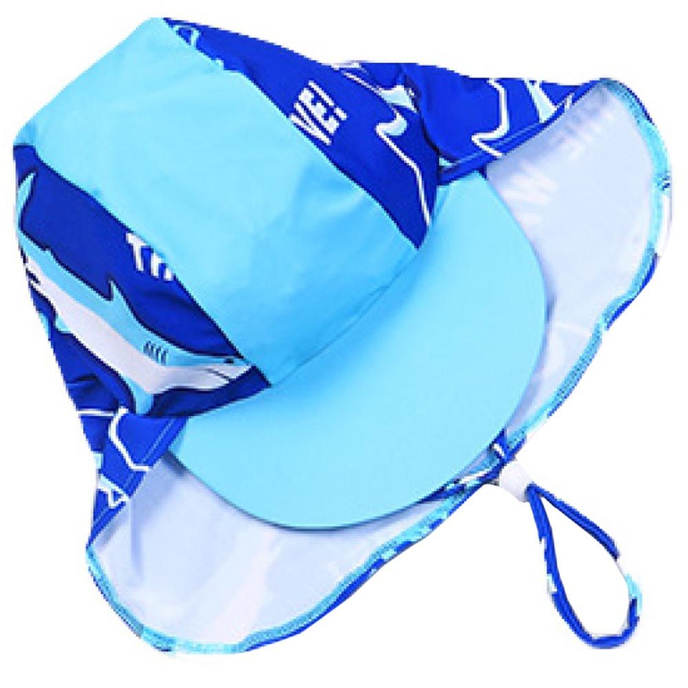 Sugar Rush - 3pc-Set - Full Sleeves Swimwear & Cap - Blue