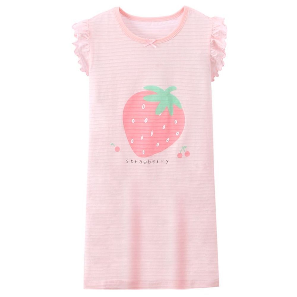 Sugar Rush - Printed Round Neck Nightdress - Pink