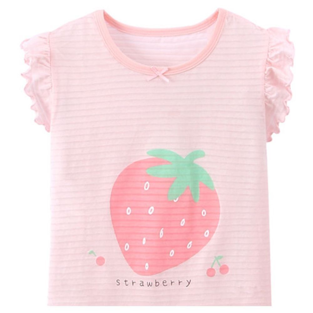 Sugar Rush - Printed Round Neck Nightdress - Pink