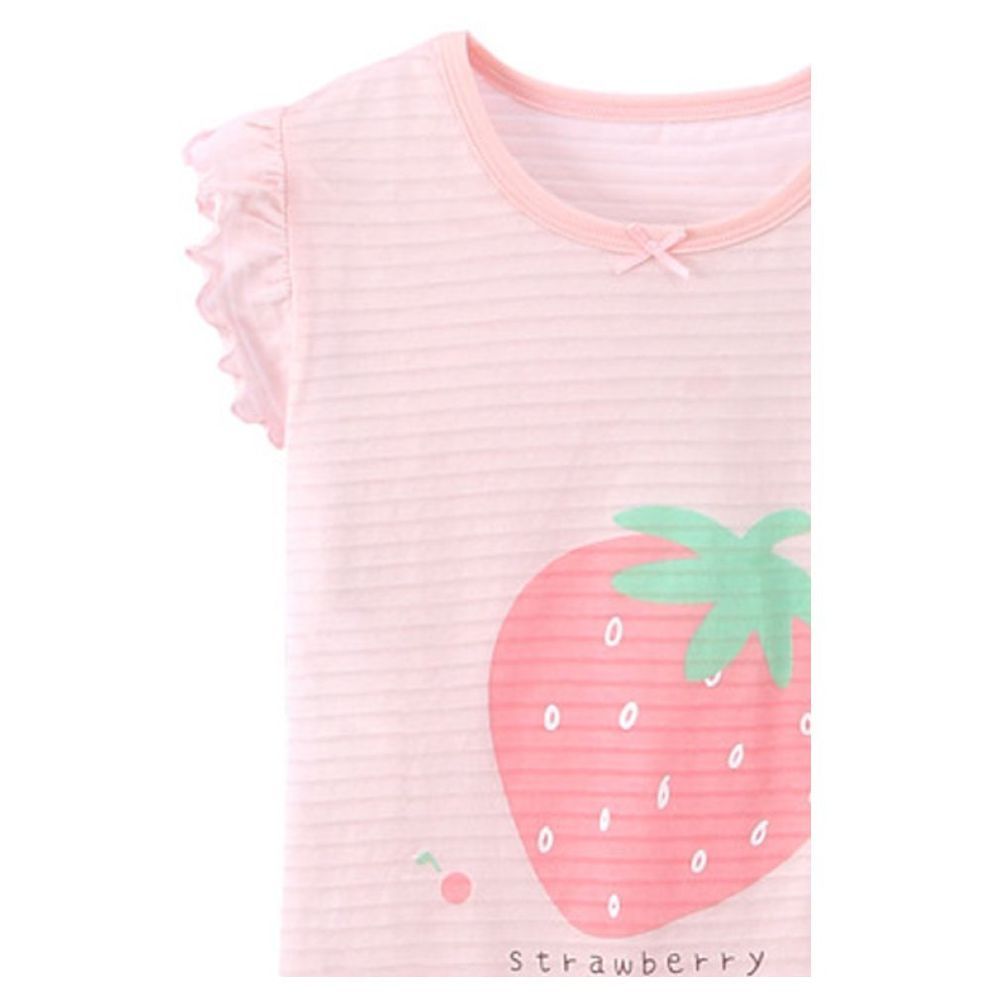 Sugar Rush - Printed Round Neck Nightdress - Pink