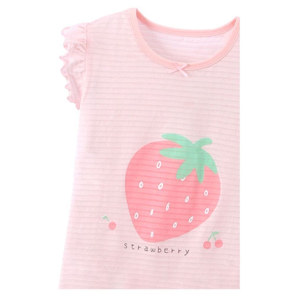 Sugar Rush - Printed Round Neck Nightdress - Pink