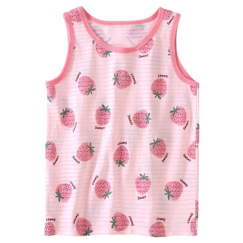 Sugar Rush - Sweet Strawberry Printed Vests Pack Of 3