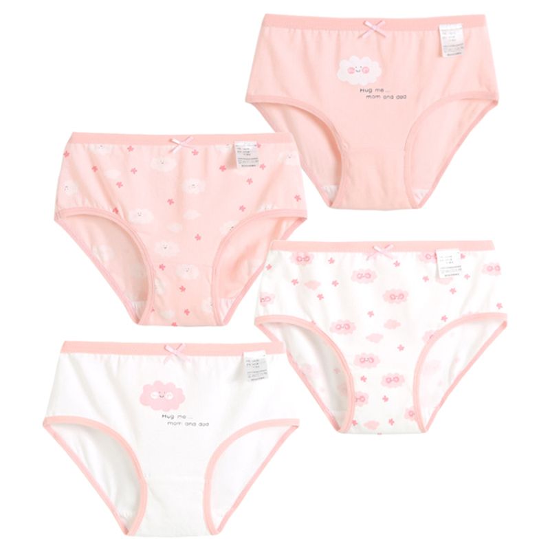 Sugar Rush - Cloud Briefs Pack Of 4 - White/Pink