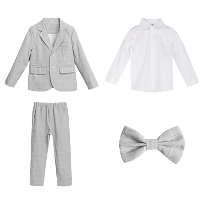 Sugar Rush - 3pc-set - Boys Full Sleeves Party Wear - Grey