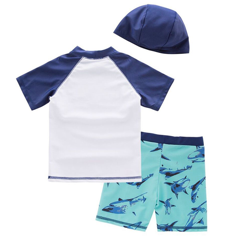 Sugar Rush - Shark-Themed 2-pc Swimsuit + Swimcap