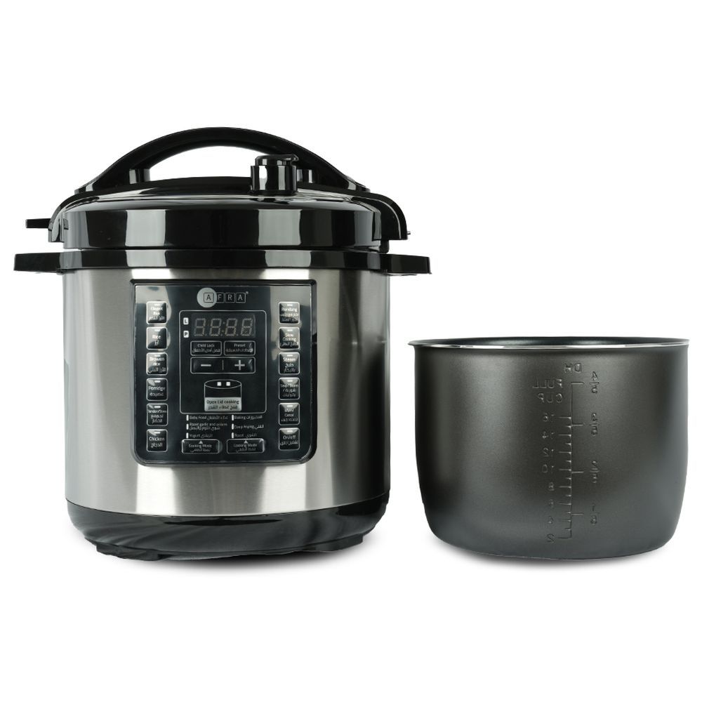 Afra - 12-in-1 Electric Pressure Cooker 10L 1400W - Silver