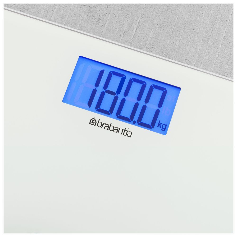 Brabantia - Battery Powered Bathroom Scale - Glass White