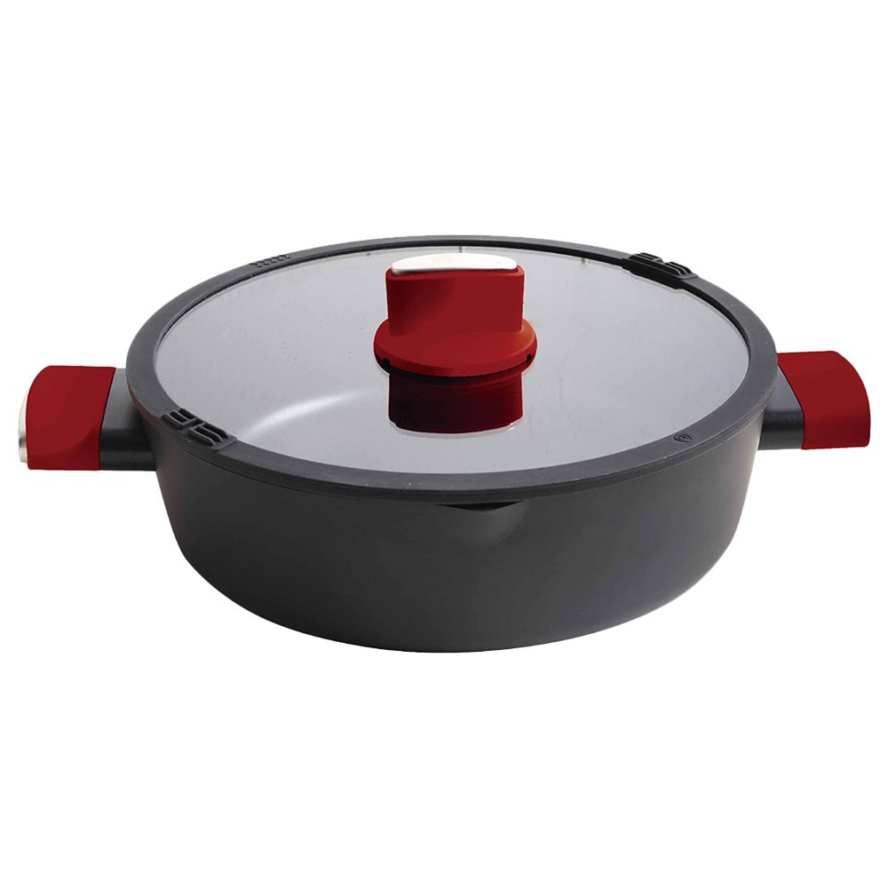 Betty Crocker - Forged Aluminium Shallow Casserole & Lid - 24cm