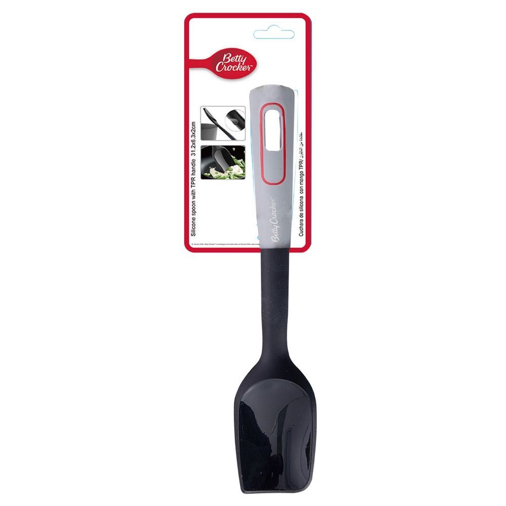 Betty Crocker - Silicone Spoon - Black & Grey