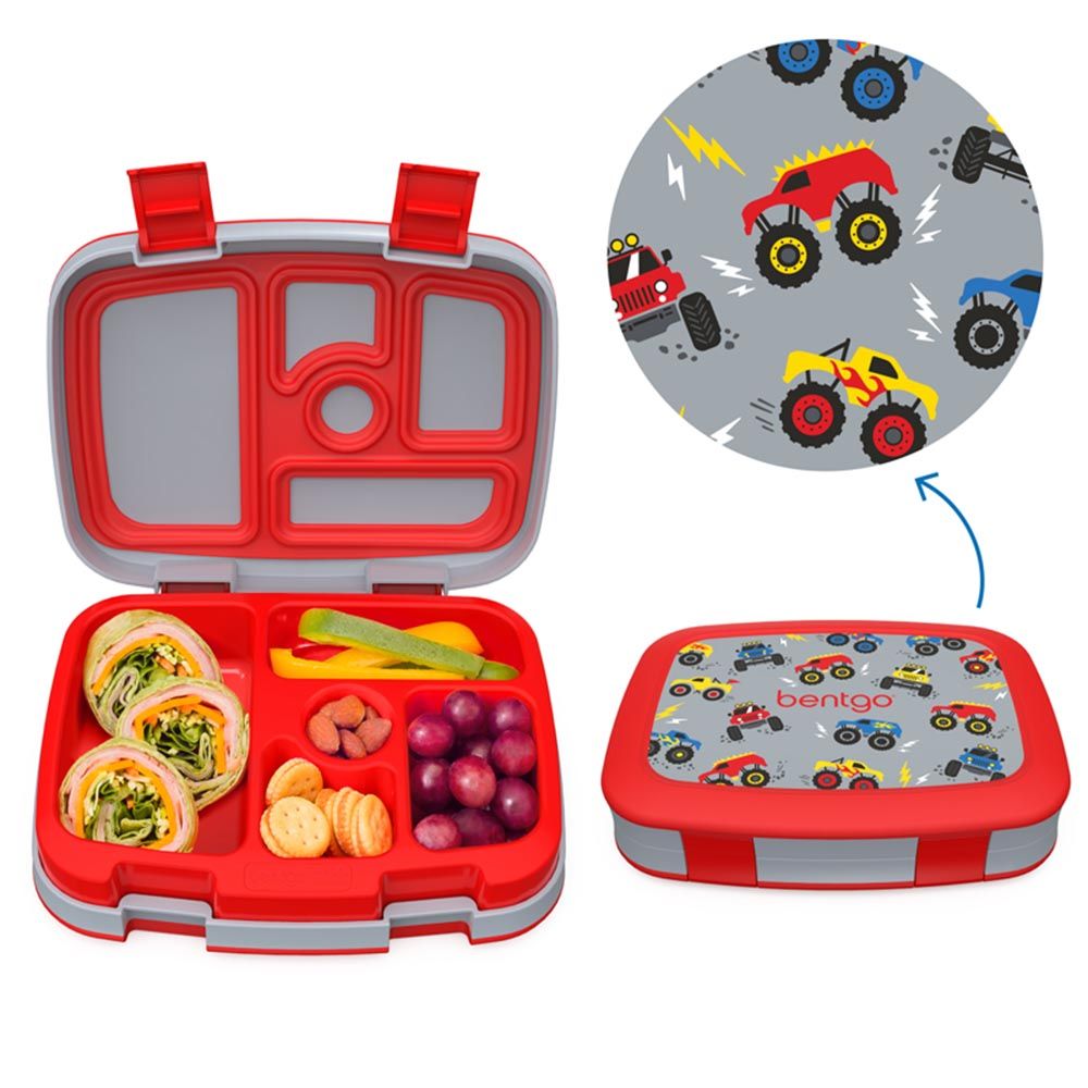 Bentgo - 5 Compartments Kids Prints Lunchbox - Trucks