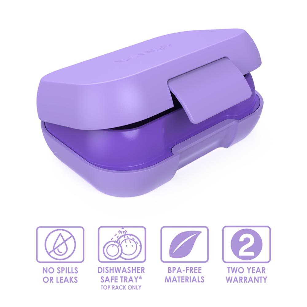 Bentgo - 2 Compartments Kids Snack Lunchbox - Purple