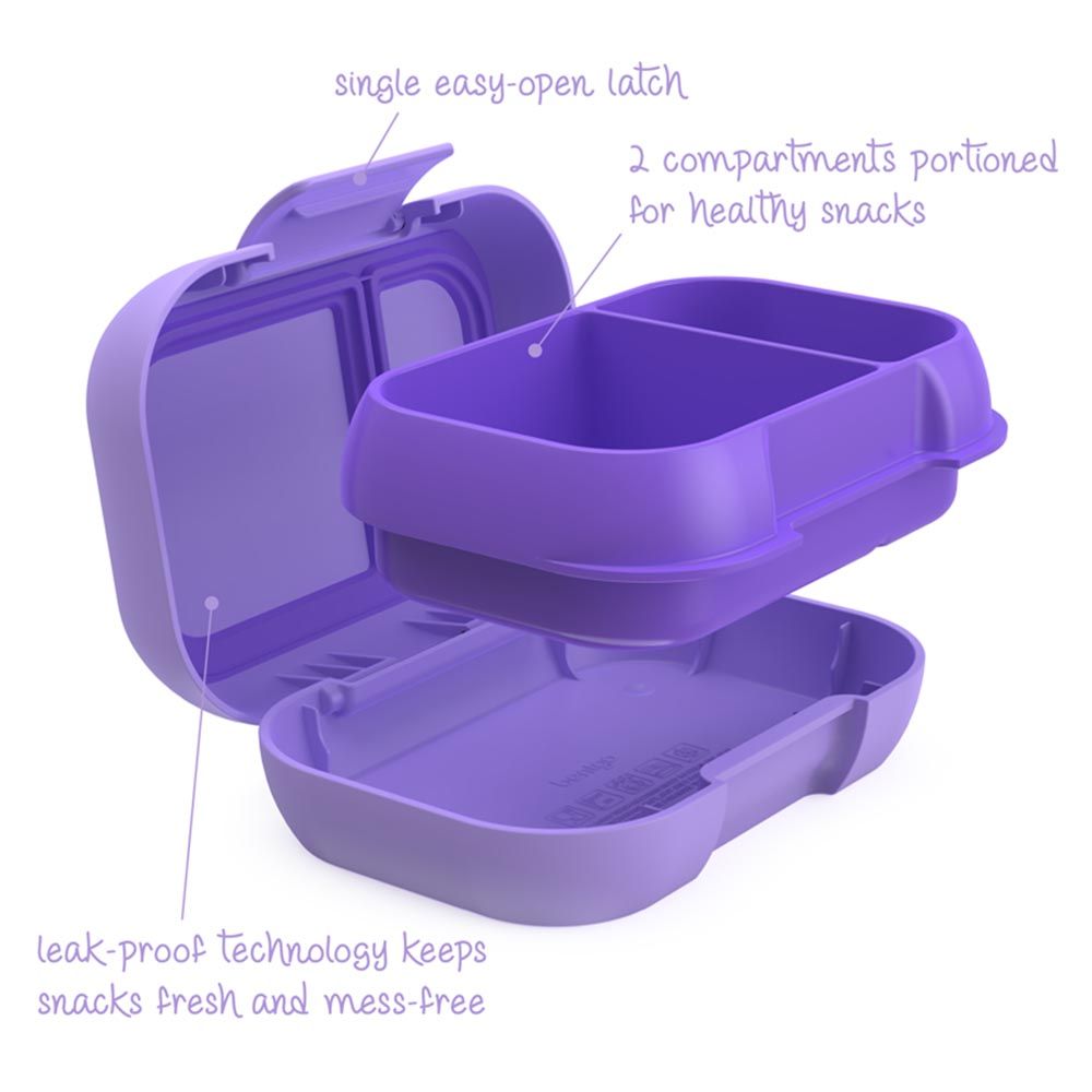 Bentgo - 2 Compartments Kids Snack Lunchbox - Purple