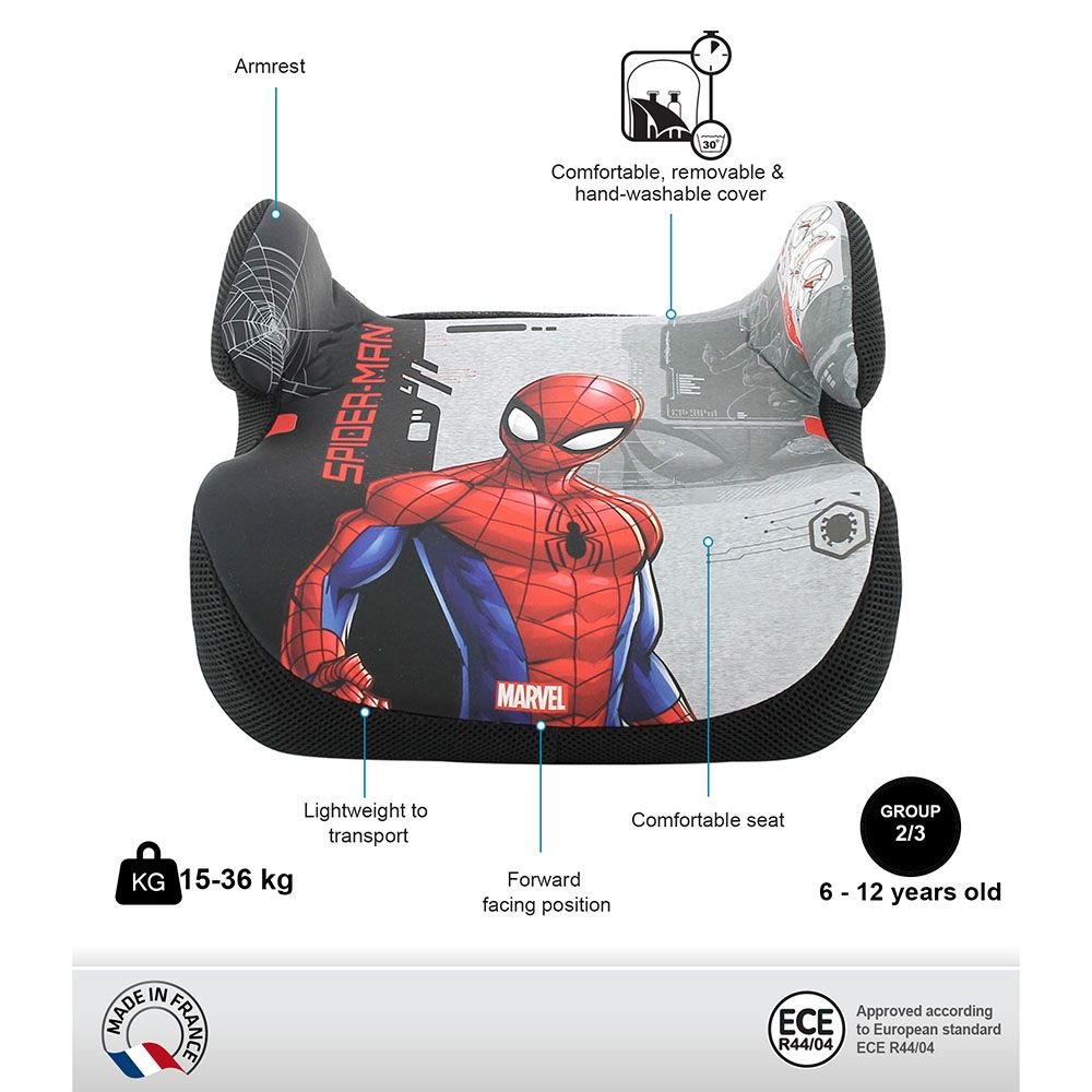 Nania - Topo Kid Booster Car Seat For Group 2/3 - Spiderman