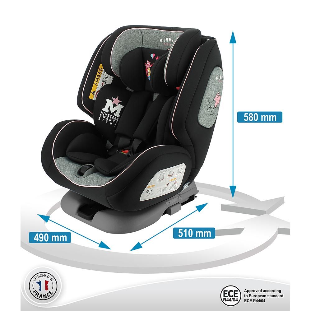 NANIA - One360 Rotating Isofix Carseat 0 - 12y Up to 36kg - Minnie