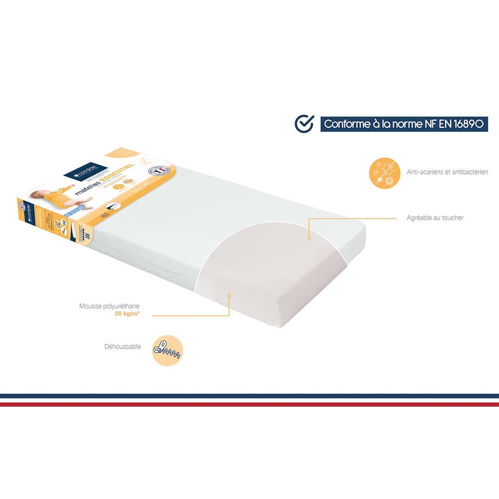 Candide - Essential Mattress w/ Removable Cover - 60 x 120 cm