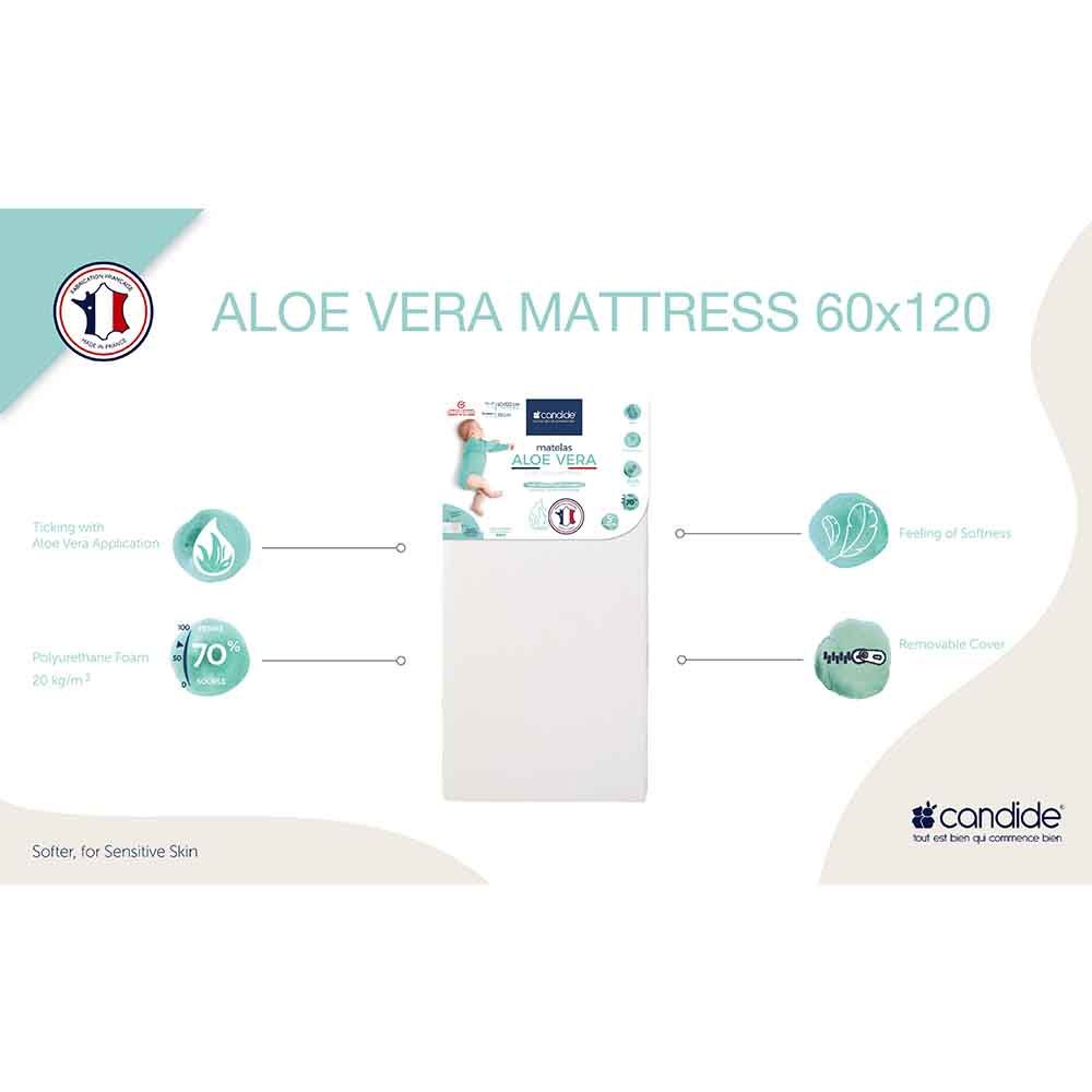 Candide - Aloevera Mattress w/ Removable Cover - 60 x 120 cm