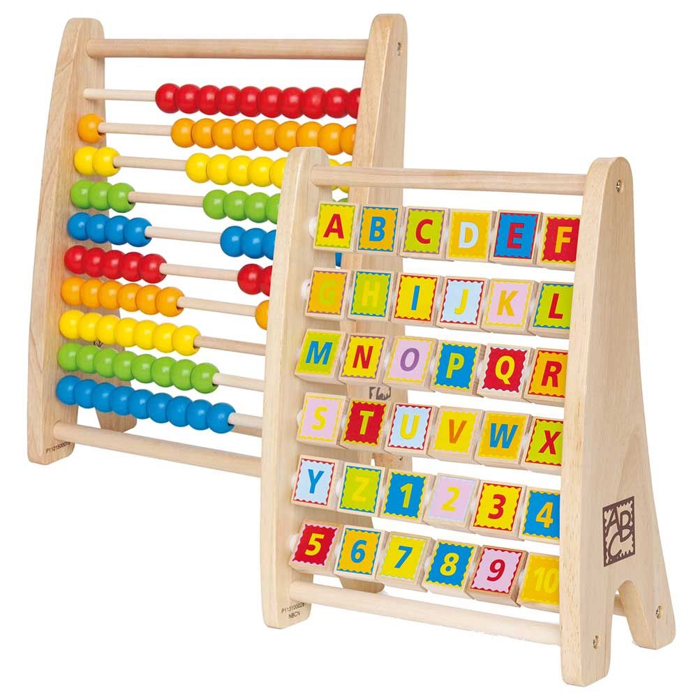 Hape - Learn w/ Wooden Abacus Alphabet & Counting Beads