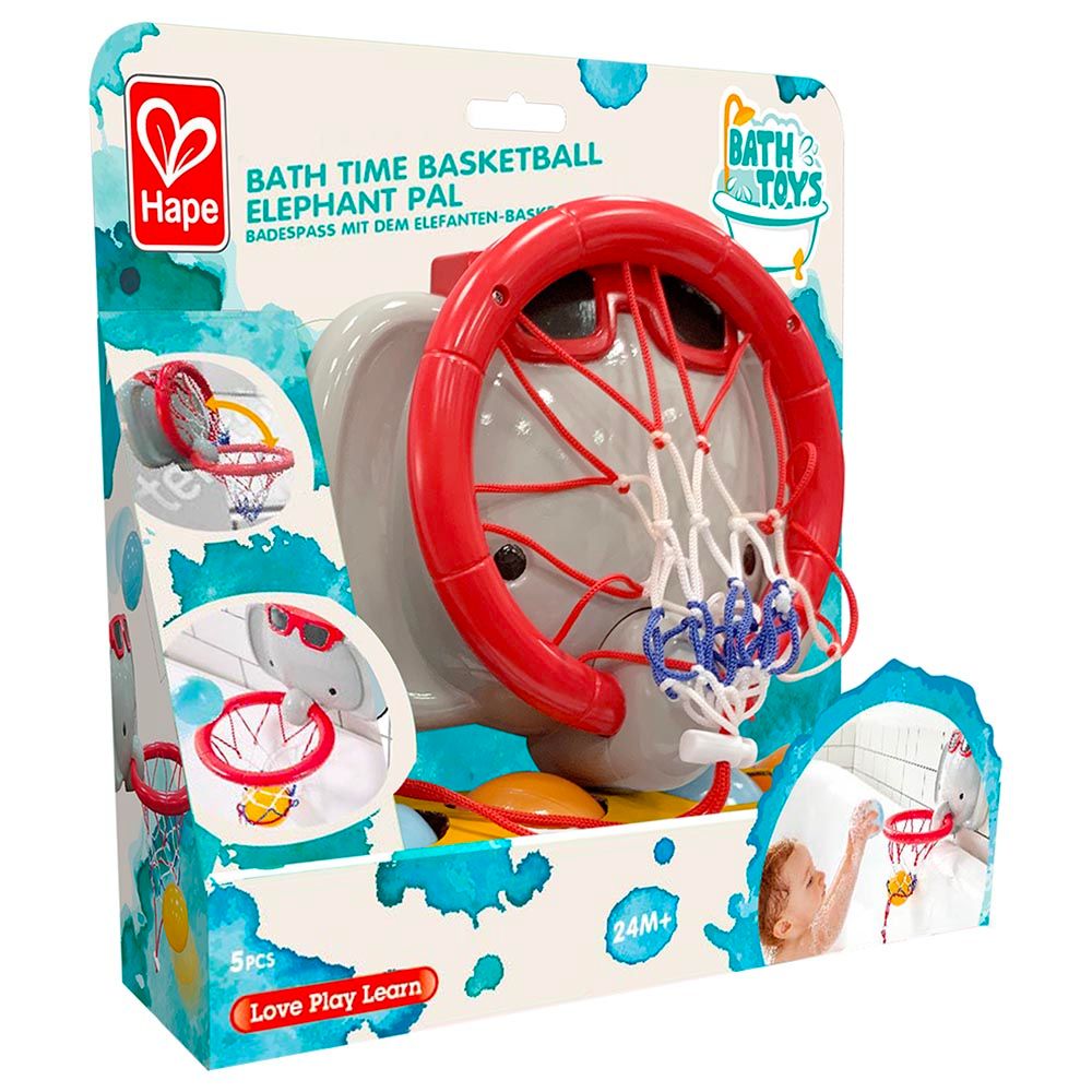 Hape - Bath Time Basketball Elephant Pal 